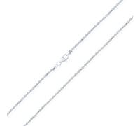 Bling Jewelry Collana A Corda Con Diamanti In Argento 925, Calibro 40, Per Donna Made In Italy 18 Pollici