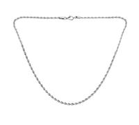 Bling Jewelry Collana Catena A Corda Intrecciata Classica Forte E Semplice Da 18 Pollici Unisex 3 MM 040 Gauge In Acciaio Inossidabile Tono Argento Per Uomini Donne Adolescenti