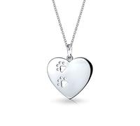 Bling Jewelry Collana Con Ciondolo A Forma Di Cuore Con Impronta Di Zampa Per Cani Gatti Cuccioli Gattini Personalizzata Per Donne E Adolescenti In Argento Sterling .925