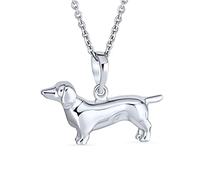 Bling Jewelry Collana Con Ciondolo Cane Bassotto Hot Dog Amante Degli Animali Migliore Amico Cucciolo Per Donne Adolescenti In Argento Sterling .925