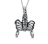 Bling Jewelry Collana Con Ciondolo Oroscopo Astrologico Del Segno Zodiacale Dello Scorpione In Argento Sterling 925 Anticato Per Donne Uomini