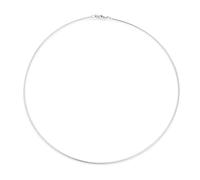 Bling Jewelry Collana Semplice Di Base Con Collare Flessibile A Girocollo Con Catena A Serpente Omega Cubetto Per Donne In Argento 925 Aggiungere Ciondolo 18 Pollici