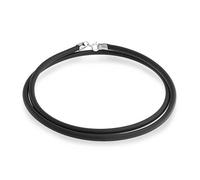 Bling Jewelry Corda Di Collana Nera In Gomma Con Pendente Per Donne Uomini E Adolescenti Chiusura In Argento Sterling .925 Lunghezza 18 Pollici