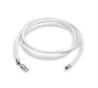 Bling Jewelry Corda Di Seta Bianca Satinata Per Collana Con Ciondolo Per Donne, Uomini E Adolescenti Chiusura A Moschettone In Argento Sterling .925, Lunghezza 24 Pollici