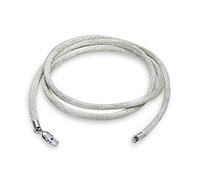 Bling Jewelry Corda Per Ciondolo In Seta Satinata Grigia Argento Per Donne, Uomini E Adolescenti Chiusura A Moschettone In Argento Sterling .925, Lunga 36 Pollici