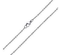 Bling Jewelry Elegante E Grazioso Collana Con Catena Rolo A Maglia Diamantata Tonalità Argento In Acciaio Inossidabile Per Donne E Adolescenti Lunghezza 16 Pollici Spessore 1 MM