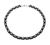 Bling Jewelry Gioielli Meccanici Per Motociclisti Collana A Catena Doppia Flessibile E Pesante In Acciaio Inossidabile Bicolore Nero E Argento Da 30 Pollici Per Uomini E Ragazzi Urbani