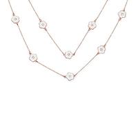 Bling Jewelry Moda Bianco Smalto Fiore Lungo Avvolgere Strato Placcato In Oro Di Cristallo Accento Stazione Catena Avvolgere Strato Clover Collana Per Le Donne 36 Pollici