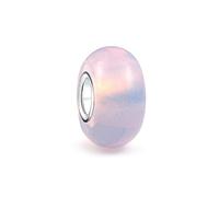 Bling Jewelry Perle Opache Rosa Latteo Di Vetro Di Murano, Argento 925, Perno Distanziatore Per Braccialetto Europeo Di Fascino Per Donne Adolescenti
