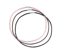 Bling Jewelry Set Di Tre Morbidi Sottili Cordini Di Seta Nera Marrone Rosa Da 16 Pollici Per Collane A Strati Con Ciondolo Per Donne Uomini Adolescenti Chiusura A Moschettone In Argento Sterling .925
