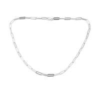 Bling Jewelry Solido Forte .925 Argento Italiano 4 Millimetri Paperclip Link Collana A Catena Per Uomini Donne Senza Nichel Made In Italy 16 Pollici