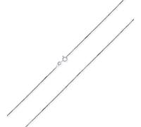 Bling Jewelry Sottile Basic Simple 019 Gauge .925 Sterling Silver Box Chain Collana Per Le Donne Per L'Adolescenza Made In Italy 16 Inch