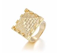 Bling King The Gold Plated Piramide Ring - Anello da uomo | Taglia 12 | Lucido | Ipoallergenico