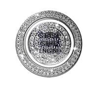 Bling Rhinestone Push to Start Button Cover - Car Engine Start Ring Decal | Sparkling rhinestone push-to-start cover and ring decal set. Fits most cars & SUVs for an elegant interior upgrade.