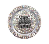 Bling Rhinestone Push to Start Button Cover - Car Engine Start Ring Decal | Sparkling rhinestone push-to-start cover and ring decal set. Fits most cars & SUVs for an elegant interior upgrade.