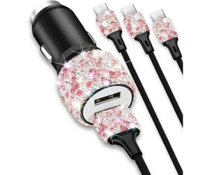 Bling5V2.4A Mix Decor Doppia porta con nylon da 4 piedi Tipo C3in1Multi per, Accessori per interni per donne