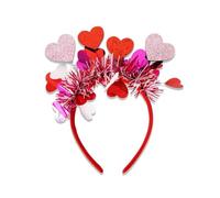 Blingbling - Cerchietto per capelli a forma di cuore con glitter, per donne e uomini, carnevale, ornamento per capelli di San Valentino