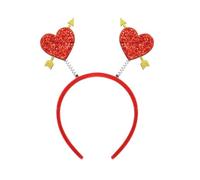 Blingbling - Cerchietto per capelli a forma di cuore con glitter, per donne e uomini, carnevale, ornamento per capelli di San Valentino