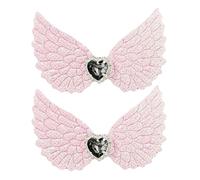 Blingbling Clip per capelli a forma di cuore anni 2000 Trend Side Clip Cuore Ala Dolce Strass Balletcore Sweet Cool Photo Props