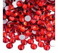 Blinginbox 1440 pezzi SS20 rosso chiaro pietre rotonde Flatback strass strass per nail art facciale fai da te 4,6 - 4,8 mm strass per bedazzling