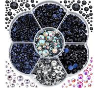 BLINGINBOX - Diamanti sintetici di varie dimensioni, da SS6 a SS30 (2 - 6,6 mm), strass termoadesivi, per artigianato, vestiti, scarpe, custodia per telefono, fai da te, 3000 pezzi (Giaietto)