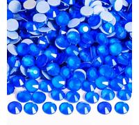 Blinginbox Strass Hotfix per vestiti, 1440 pezzi, strass termoadesivi, gemme di cristallo per artigianato, decorazione, blu fluo, SS10