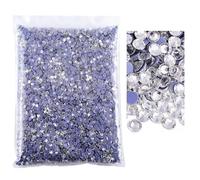 Blinginbox - Strass per indumenti, 14.400 pezzi, trasparenti, SS6-SS20, 4 misure, grande quantità, all'ingrosso, strass di vetro cristallino con applicazione a caldo (Cristallo, SS12)