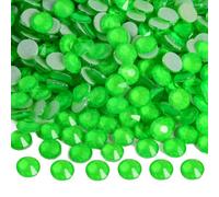 Blinginbox strass termoadesivi per vestiti, 1440 pezzi di strass con applicazione Hotfix, gemme di cristallo per decorazione artigianale, verde neon, SS10