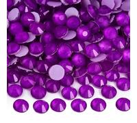 Blinginbox Strass termoadesivi per vestiti, 1440 pezzi, strass termoadesivi, gemme di cristallo per artigianato, decorazione, Dk.Amethyst Neon, SS16