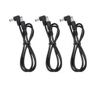 BlingKingdom 3pcs Chitarra Pedale Cavo di Alimentazione DC per Effetto Pedale 5.5 x 2.1mm Cavo di Alimentazione Maschio a Maschio 24AWG Connettore Adattatore Filo