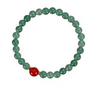 BlingNook Braccialetti di perline per le donne, alla moda carino calcedonio catena mano buona fortuna ricchezza due toni impilabili coppie gioielli amicizia regalo, One Size, Calcedonio, Nessuna