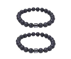 BlingNook Glame - Braccialetto anti-fumo da uomo, con perline in ematite, regolabile, per ridurre la voglia di sigarette e smettere di desiderare, alleviare l'ansia e lo stress, One Size, Ematite