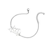 BlingNuts Braccialetto geometrico cavo in acciaio inox cane volpe ape unicorno braccialetto fascino elementi animali gioielli regali, F, Acciaio inossidabile, Nessuna pietra preziosa