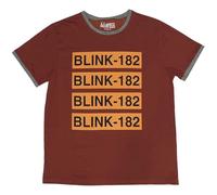Blink-182 Logo Repeat Ringer T Shirt Size S