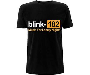 Blink-182 Lonely Nights - Maglietta da Uomo, Taglia M, 100% Cotone, Colore: Nero