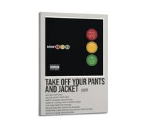 Blink-182 - Poster su tela con scritta "Take Off Your Pants And Jack", decorazione artistica da parete, stile vintage, per soggiorno, camera da letto, 30 x 45 cm, con cornice