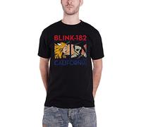 Blink 182 T Shirt California Album Cover Split Logo Ufficiale Uomo nuovo nero