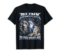 Blink If You Want Me Funny Alpha Wolf Meme Bootleg Y2K Maglietta