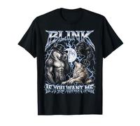 Blink If You Want Me Funny Alpha Wolf Meme Bootleg Y2K Maglietta