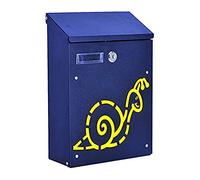 Blinky 27298-10 Lumaca Cassetta per Lettere in Acciaio, 21x8.5x30, Nero