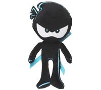 blip toys 61177 - Peluche Bryton con armi rimovibili, prodotto ufficiale Ninja Kidz, 30,5 cm, colore: nero