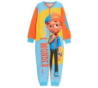 Blippi Pigiama in Pile per Bambini Tutina per Ragazzi e Ragazze, Tutto in Uno, Pigiama Unisex Morbido e Caldo, con Cerniera.