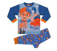 Blippi Pigiama per Ragazzi con Licenza Ufficiale Dinosauro, Blu/Arancione, 18-24 Mesi: 92cm