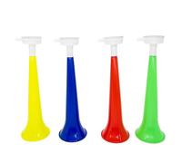 Blissbuilt 4 PCS Trombe Vuvuzela Plastica Trombetta d'Aria rumorosa Giocattoli Corno da Tifo Portatile Colorata Forniture per Cheerleader per Bambini Adulti Stadio Calcio Tifosi 27.2cm*8cm