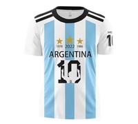 Blissbuilt Maglia da Calcio a Maniche Corte Uomo Donna Argentina Coppa Magliette Tifosi Rapida e Traspiranti Palestra Top Sportivo per Allenamento Partite Disponibile in Diverse Taglie S-5XL