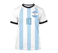 Blissbuilt Maglia da Calcio a Maniche Corte Uomo Donna Argentina Coppa Magliette Tifosi Rapida e Traspiranti Palestra Top Sportivo per Allenamento Partite Disponibile in Diverse Taglie S-5XL