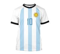 Blissbuilt Maglia da Calcio a Maniche Corte Uomo Donna Argentina Coppa Magliette Tifosi Rapida e Traspiranti Palestra Top Sportivo per Allenamento Partite Disponibile in Diverse Taglie S-5XL