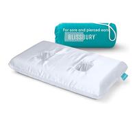 BLISSBURY Cuscino per orecchio da 6,6 cm con foro per l'orecchio per dormire con dolore all'orecchio dolorante | Cuscino penetrante | Cuscino regolabile in memory foam con fori per condrodermatite CNH