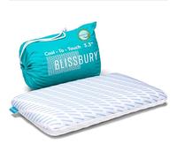 BLISSBURY Cuscino rinfrescante super sottile da 8,4 cm per dormire, cuscino piatto per addormentare lo stomaco e per chi dorme sulla schiena, cuscino rinfrescante in memory foam per dormire a stomaco