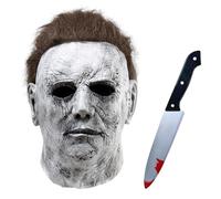 Blisscok Maschera di Halloween,Maschera Halloween Horror,Spaventosa da Mostro Raccapricciante per Feste,Decorazioni Horror Compresa la Maschera di Horror,il Coltello Rosso